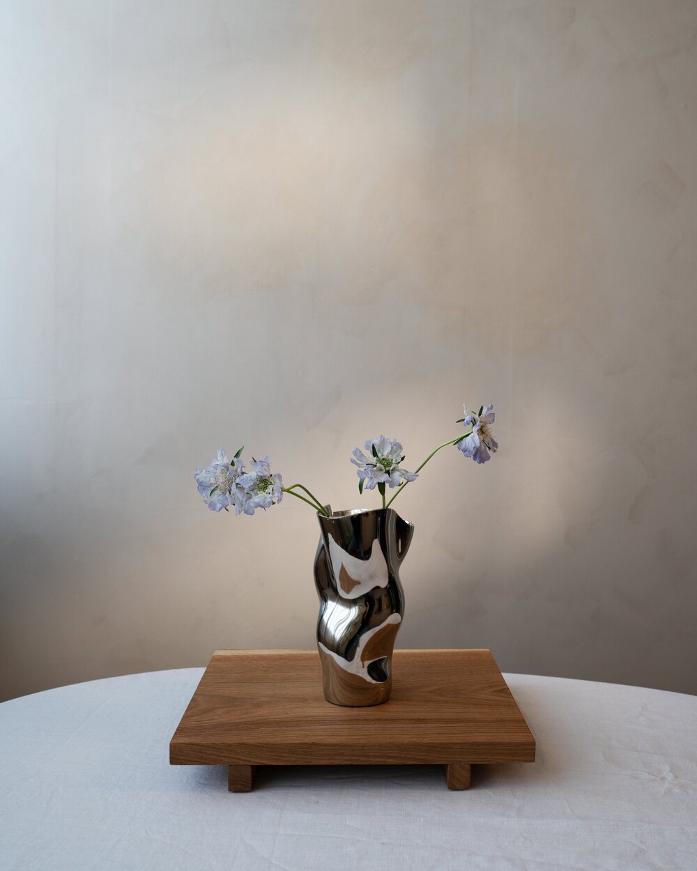 Ostrea 25 vase - Chrome